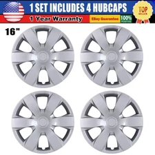 16'' Steel Wheel Covers Full Rim Snap On Hubcaps For 2007-2011 Toyota Camry 4pcs