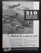1937 Curtiss-Wright Corp Aeroplane Army Navy Military Aircraft Buffalo NY AD