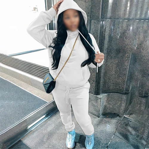 Ladies Jogger Set Long Sleeve Two Piece Outfit Women Loose Fit Jogging - Picture 54 of 141
