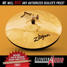 Zildjian A Custom 14" Hi Hat Pair  FREE American Hickory Drum Sticks 