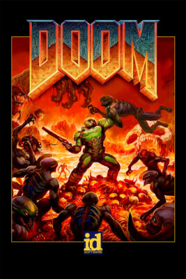Doom Video Game Series Role Playing Game Horror Wall Art Home