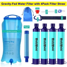 Gravity Water Filter Straw, Camping Water Filtration System|Water Purifier Straw