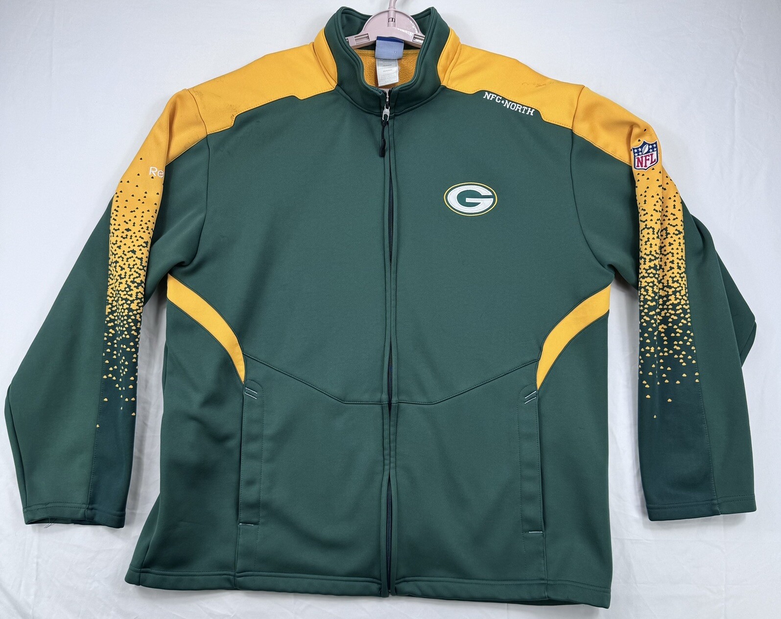 NFL Green Bay Packers Team Mens XL Issued Reebok Soft Shell Fleece Jacket