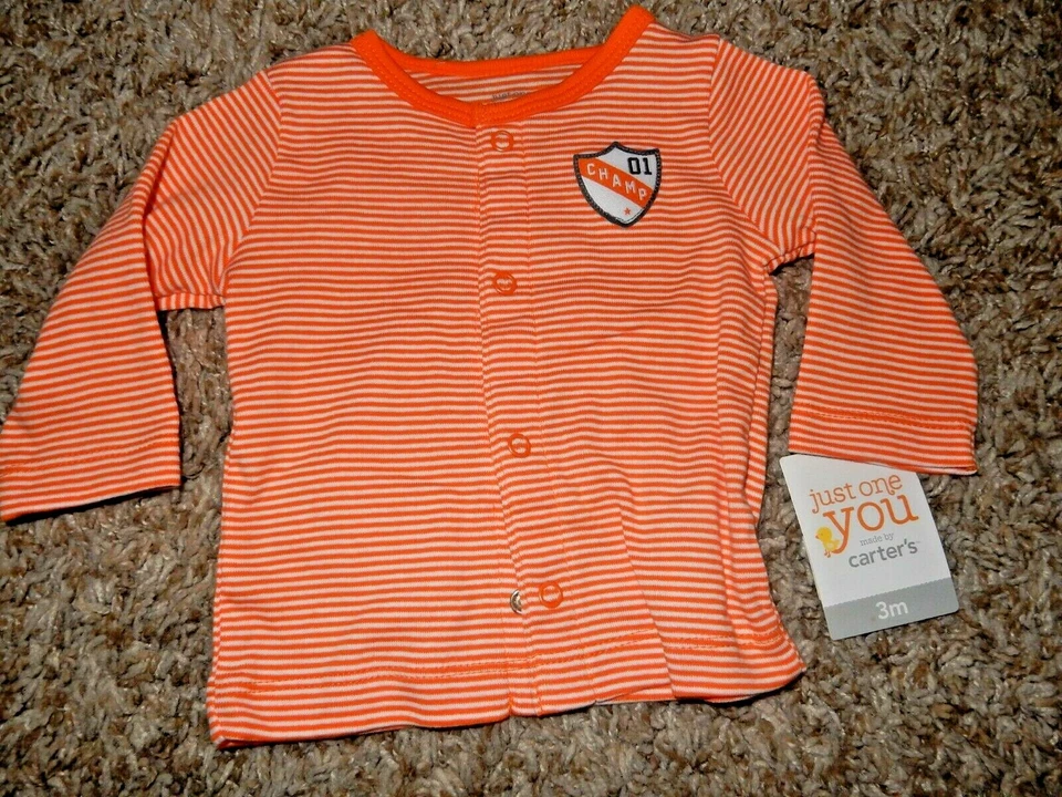 8E 全新带标签 3M 0-3M Carter's 3 件 Mommy's #1 Catch 衬衫和紧身衣裤套装 — 第 2/4 张图片