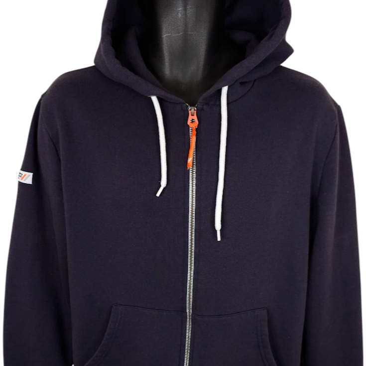 Superdry Sweatshirt Hoodie Mens Size Medium Blue Full Zip Up