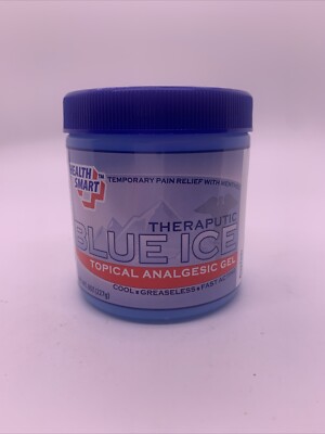 Health Smart Therapeutic Blue Ice Topical Analgesic Gel 8 Oz B/b 02/2027