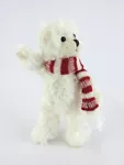 7" White Bear  & Scarf Sized For your American Girl - other 18" Dolls - KNC too!