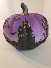 Halloween Haunted House Light Up Color Changing Pumpkin 6.5" indoor/outdoors