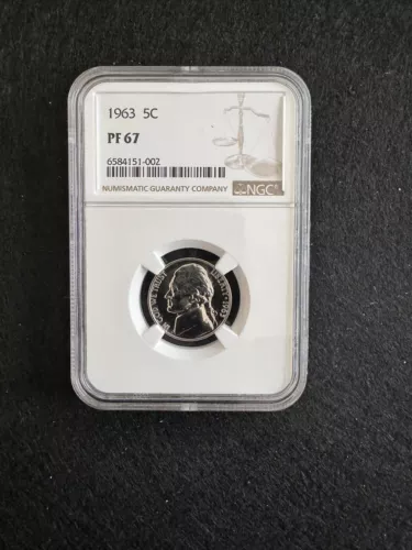1963 Proof Jefferson Nickel PF 67 NGC 5C