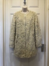 'a&g' Faux Fur Zip Coat Size 12