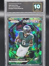 2023 Panini Prizm Devonta Smith Emergent #H11 Green Prizm Color Match Gm Mt 10💎