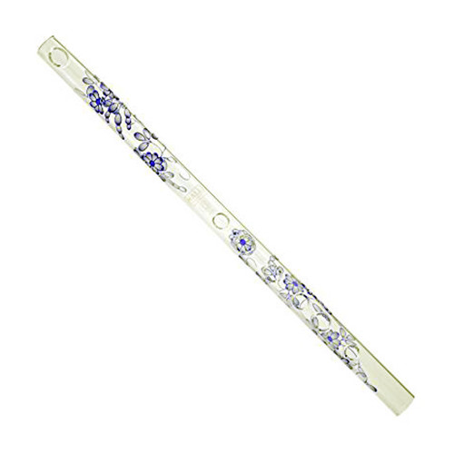Hall Crystal Glass Flute 22216 D Flute Blue Delft w/ Offset Tone Holes eBay