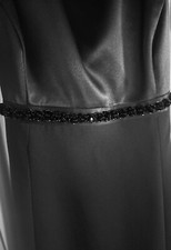 Liz Claiborne NIGHT Black Sleeveless Sheath Lined Evening Dress- Sz 8, 55" Long