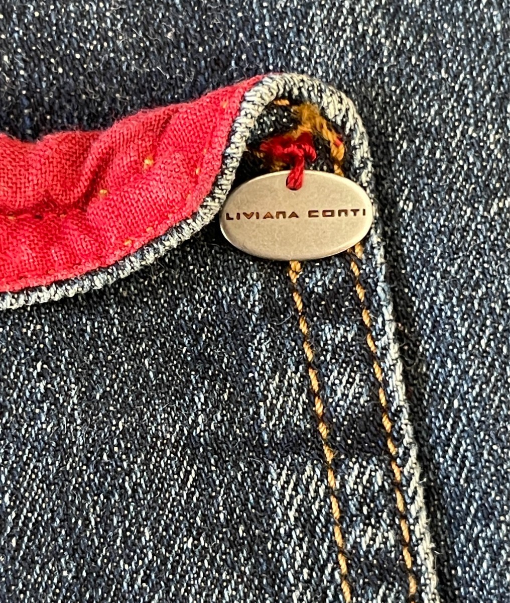 LIVIANA CONTI Denim Jeans - Women's Size 28 - Blue w Red LIVIANA CONTI Denim Jeans - Women's Size 28 - Blue w Red