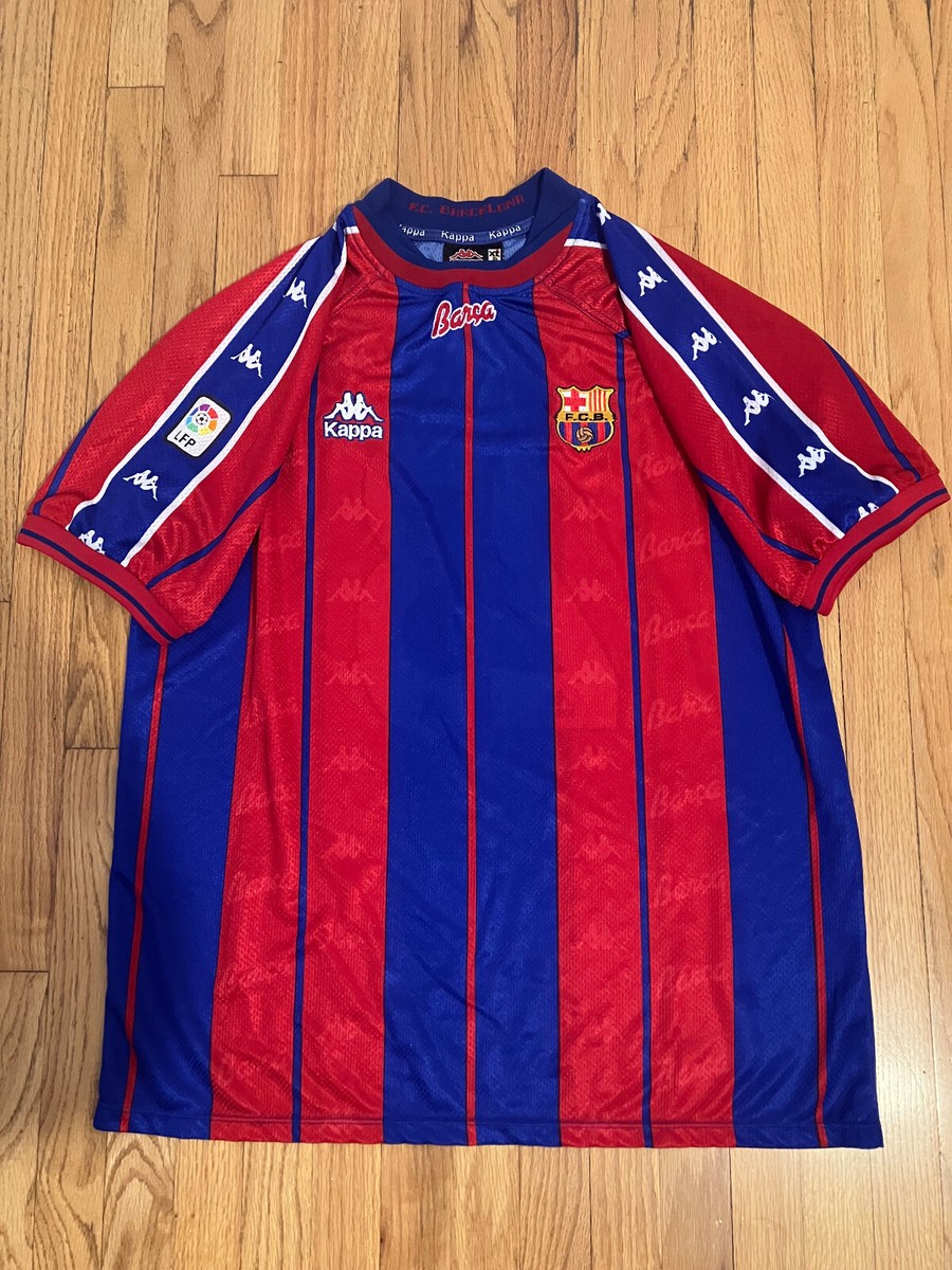 FC Barcelona 1997-98 Authentic Issue Home Kappa Soccer