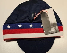 BNWT NAVY WHITE RED CLASSIC RAPHA USA COUNTRY WINTER MERINO CYCLING HAT OSFM M/L