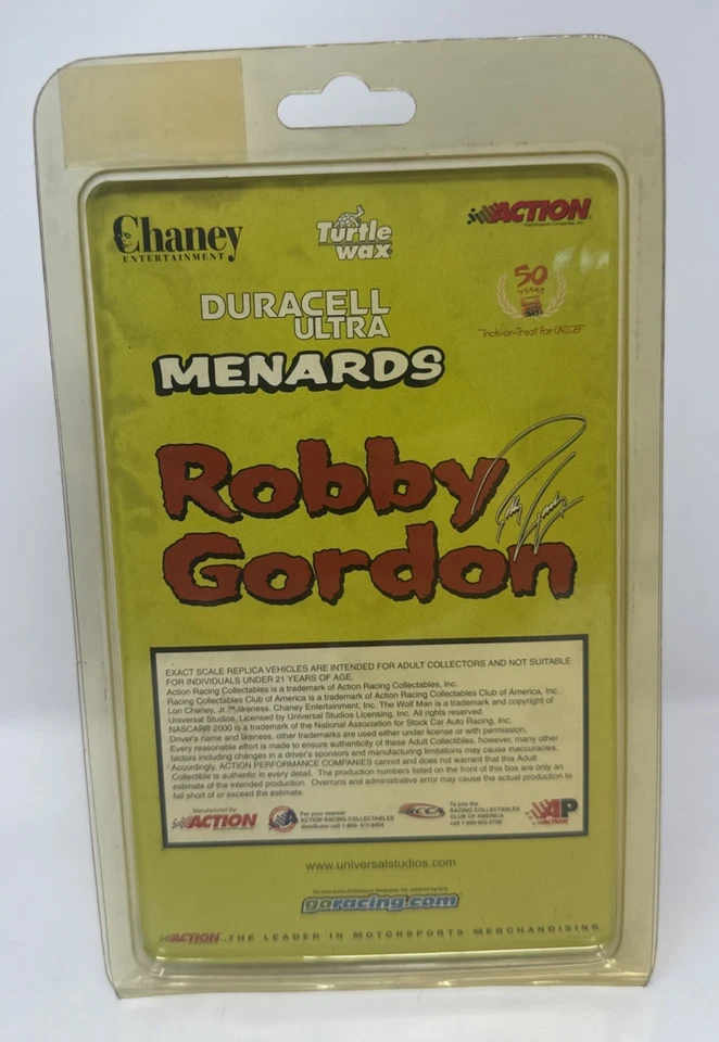Robby Gordon 2000 Menards/ The Wolf Man 1/64 Action Total Concept Diecast - Image 2 of 2