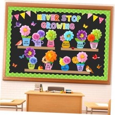 73 Pcs Back to School Bulletin Board Decoration Set with 3D Paper Flower