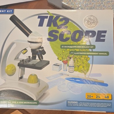 Thames & Kosmos TK2 Scope Microscope & Biology Kit 40x 100x 400x Manual