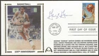 George Gervin Signed Basketball 100 Years FDI Gateway Stamp Cachet San Antonio