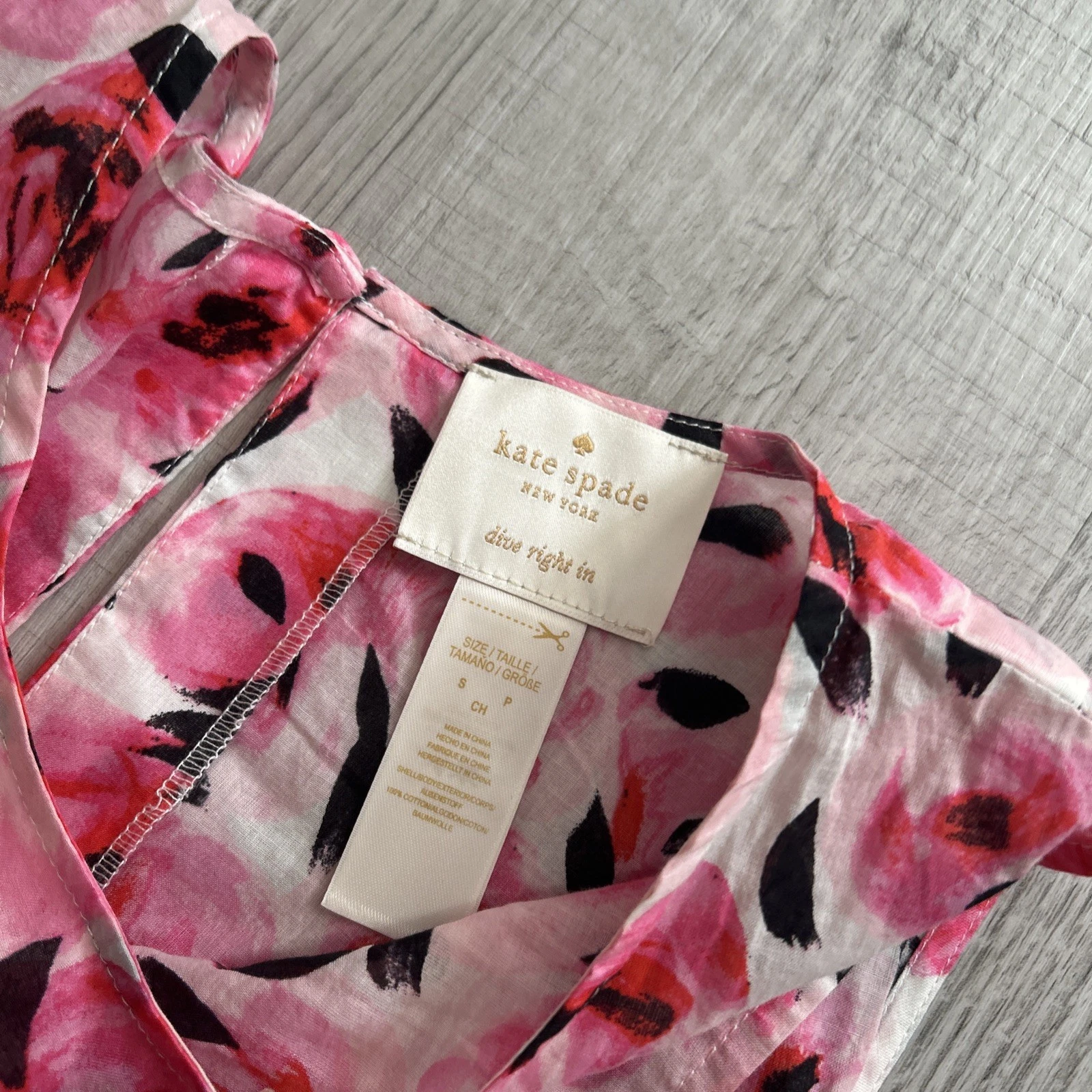 Kate Spade New York rosa Bay of Roses abito tubino donna piccolo copricostume da bagno