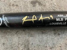 CHICAGO CUBS MIGUEL AMAYA  SIGNED LOUISVILLE SLUGGER GAME USED BAT COA