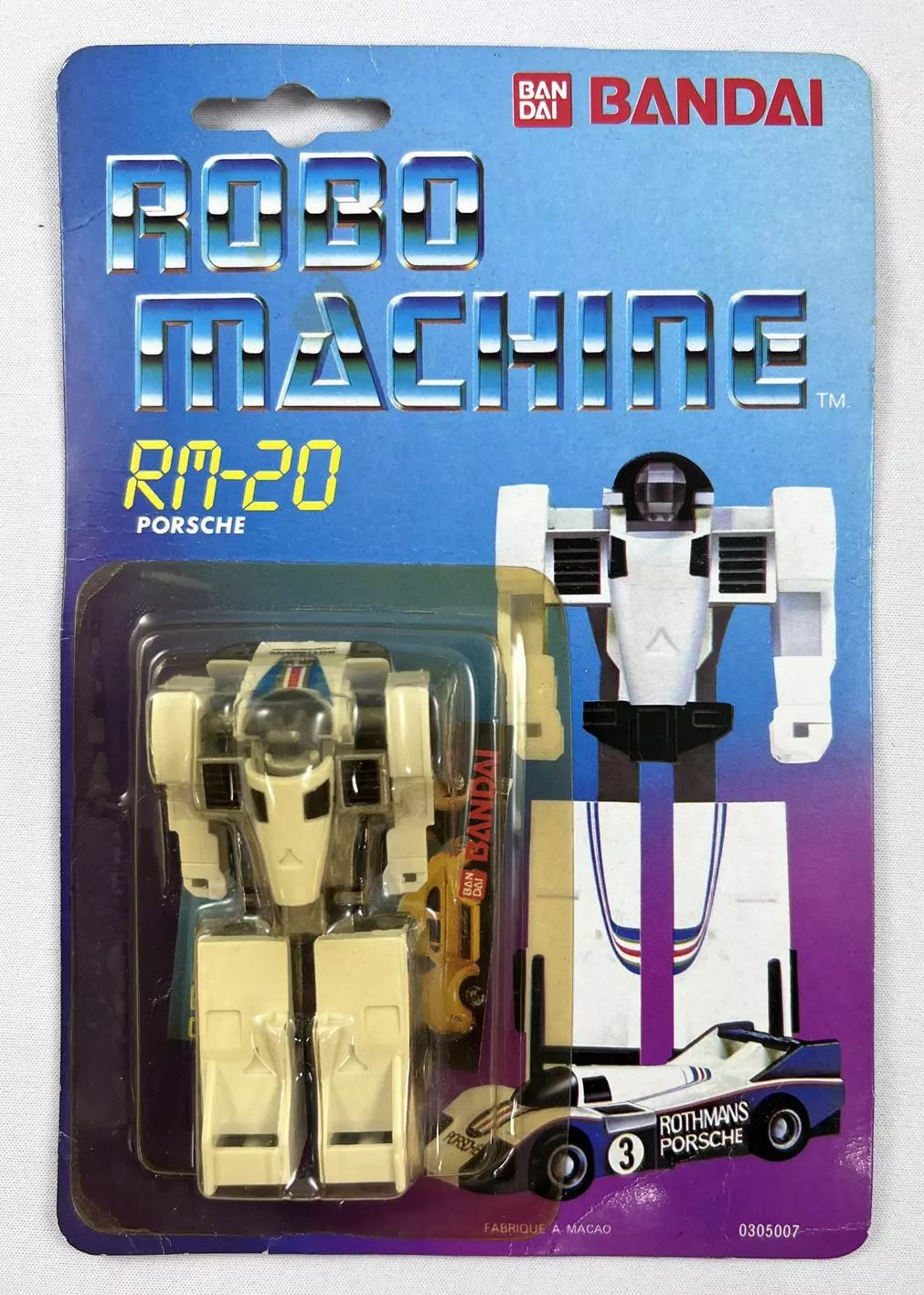 Robo Machine Bandai RM-20 Porsche Crasher sous blister français d'origine
