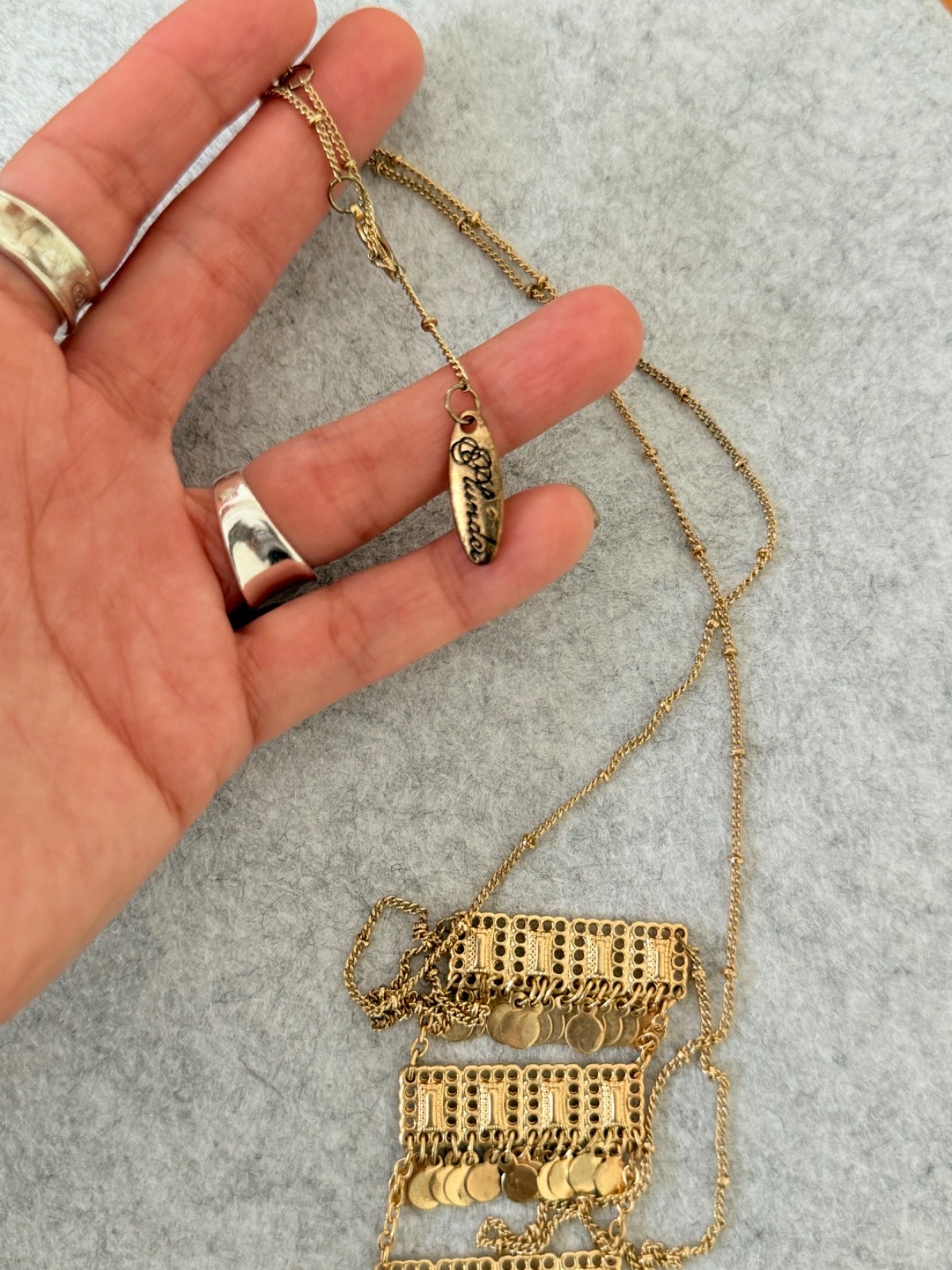 Gold dangle Plunder necklace - image 3