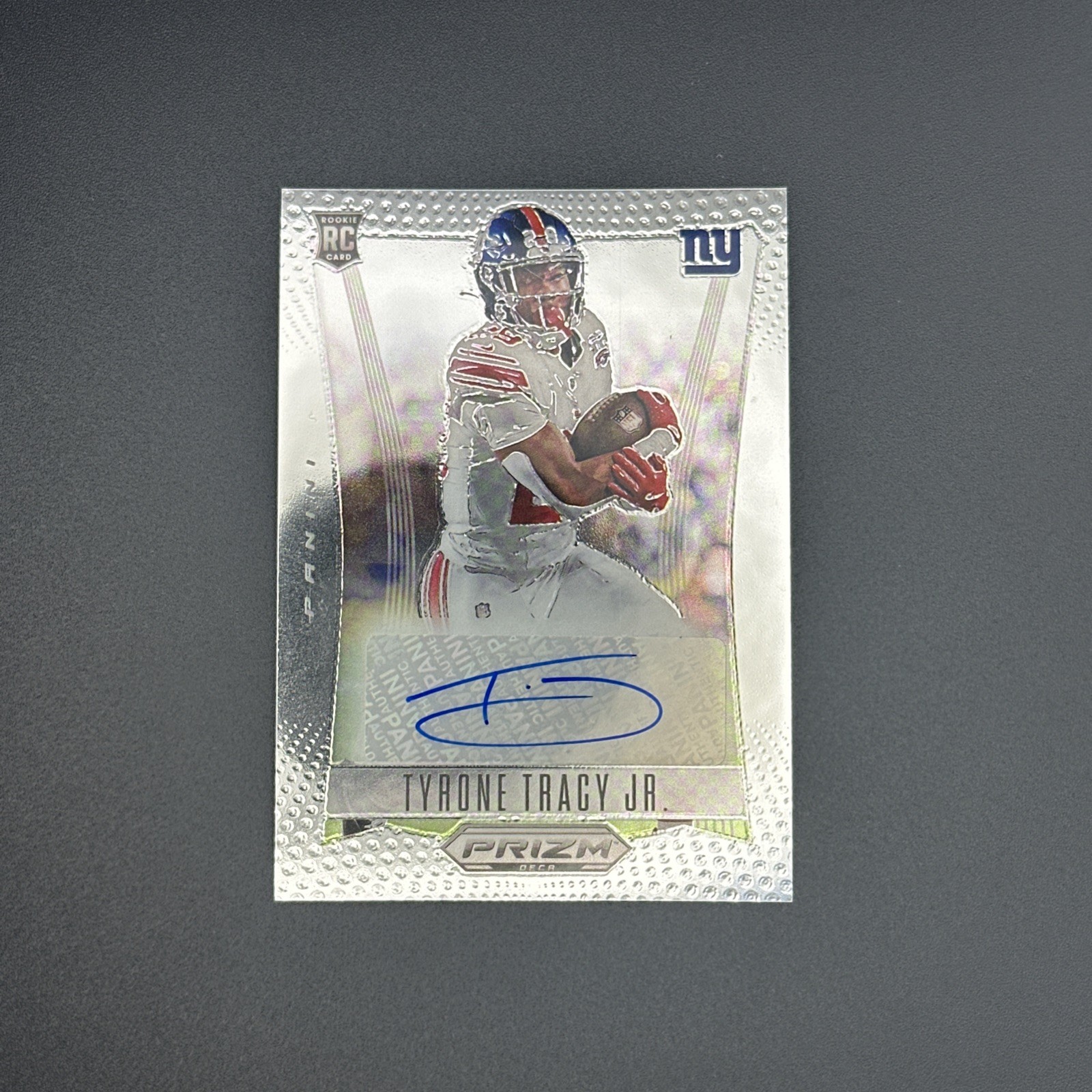 Tyrone Tracy Jr. RC 2024 Panini Prizm Deca #S-TTJ Rookie Auto Silver Giants