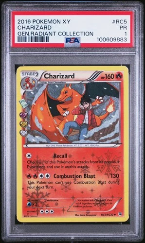 2016 POKEMON XY GENERATIONS RADIANT COLL #RC5 CHARIZARD PSA 1