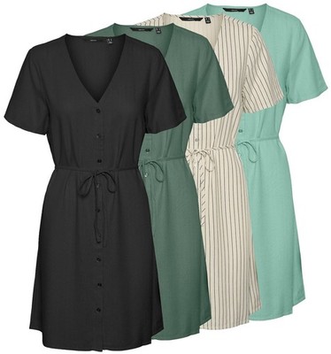 Vero Moda Damen Kleid Damenkleid Minikleid Mini Sommer Kurzarmkleid VMMymilo