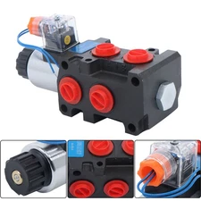 13GPM Hydraulic Adjustable Variable Flow Control Valve 6 Port 12V DC