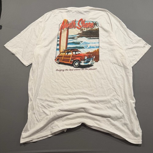 VTG Crazy Shirts Hawaii Original North Shore Cruisers Surfing White T-Shirt XXL