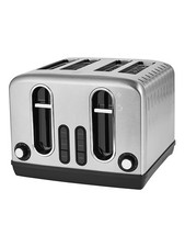 Silver Stainless Steel 4 Slice Toaster
