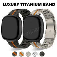 Luxury Titanium Strap For Fitbit Versa 4/3/Sense 2 1 Smartwatch Mens Metal Band