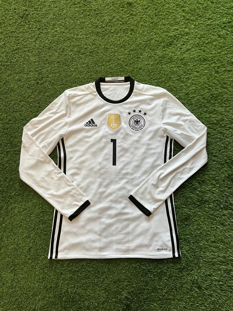 adidas Germany Men's Home L/S Jersey 16/17 Legend Neuer #1 SzS