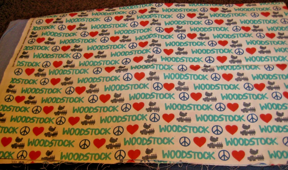 SPRING CREATIVE LICENSED FABRIC, WOODSTOCK FESTIVAL, CP71229, 3/4 YD. - Image 2 of 4