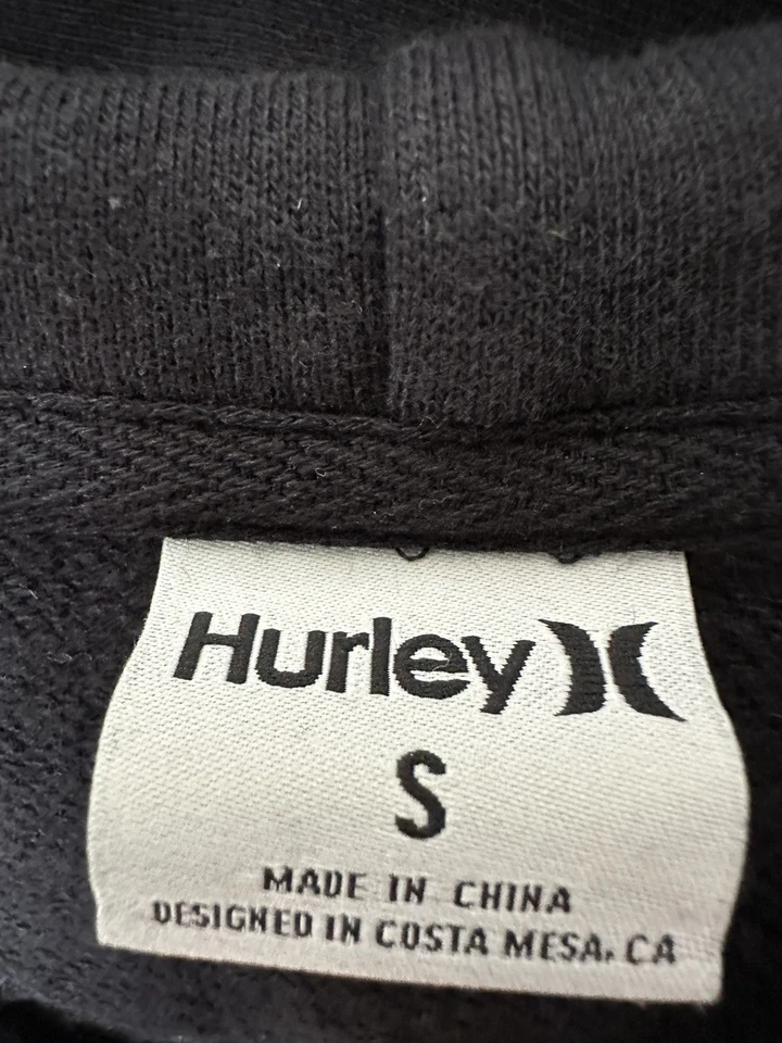 Moletom com capuz Hurley Surf Co feminino cropped preto tamanho pequeno NOVO Waves Sun - Imagem 4 de 4