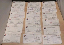 187 Vintage 1960s Pepsi Cola Bottling Co Selma NC Employee Payroll Checks Void