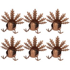 6 Metal Turkey Candle Holders for Thanksgiving and Fall Table Decoration