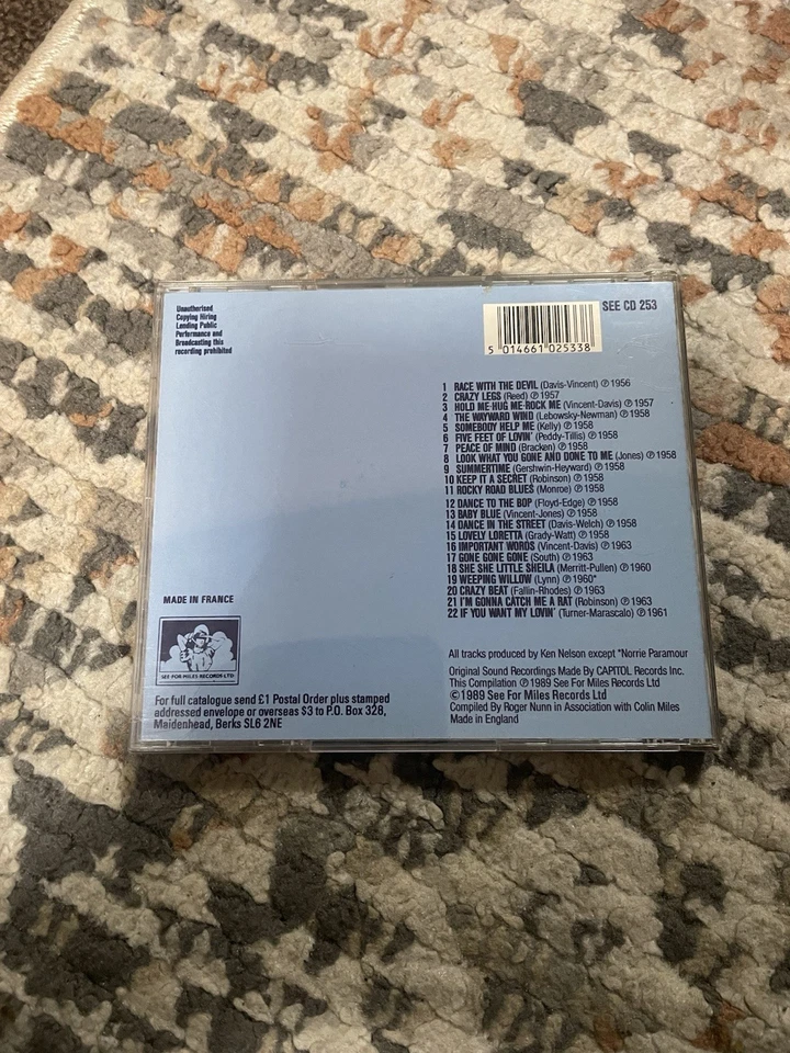 E.P. Collection by Gene Vincent (CD, 1996) SEE FOR MILES LABEL CD - Image 2 of 2