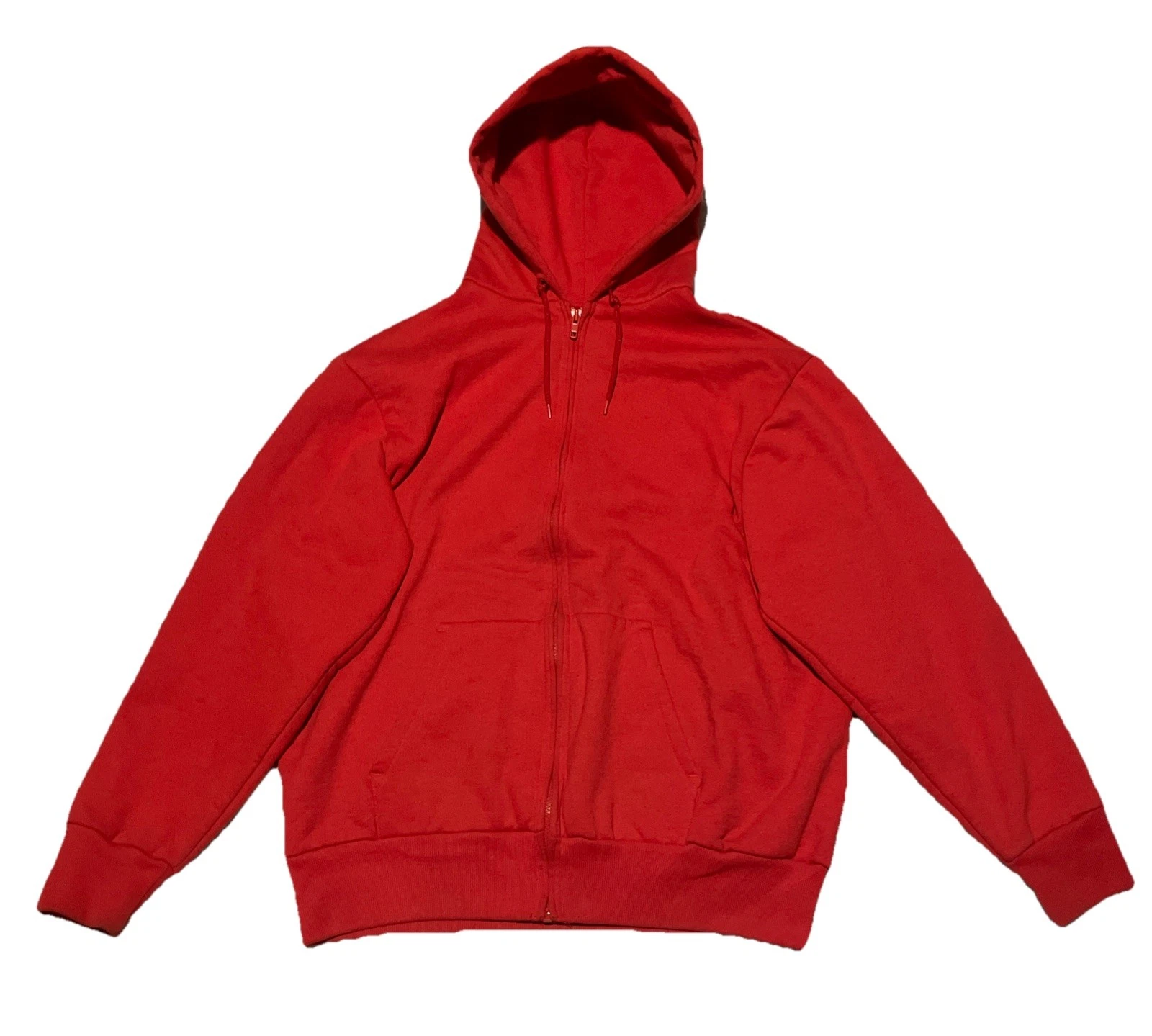 Vintage 90s Camber Thermal Lined Zip Up Hoodie USA Made Workwear XL Red