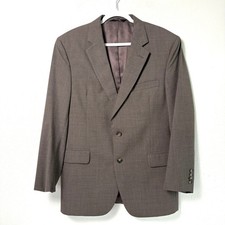 JoS A Bank Blazer Sport Coat Mens 42R Brown 100 Wool Two Button Closure Jacket