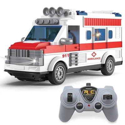 fisca 1/30 Ferngesteuerte Ambulanz, 2.4G RC Spiel Krankenwagen Auto Spielzeug...