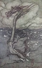 Arthur Rackham Book Of Pictures ~ Illustration Tipped-In Plate ~ 1st Ed 1913 #25