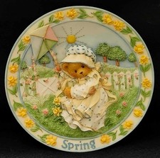 Enesco Cherished Teddies 1996 Spring Plate 203386 Mint in Box