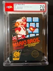 Super Mario Bros NES Nintendo Hangtab CIB Complete In Box PSA 7.0