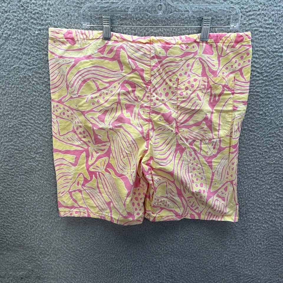 Pantalones Cortos de Natación J Crew Para Mujer Pequeños Amarillo Rosa Forrados Florales Playa Aloha Resortwear Foto 2 de 4