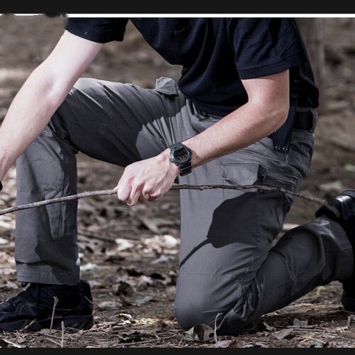 Men's Work Cargo Pants Tactical Combat Pants Outdoor Hiking Waterproof Trousers - Picture 12 of 31