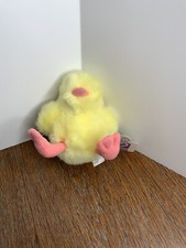 Vintage Applause Semi-Realistic Baby Easter Chick Yellow Plush 5" Tags Attached
